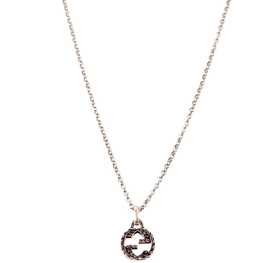 Interlocking G Aged Necklace 925