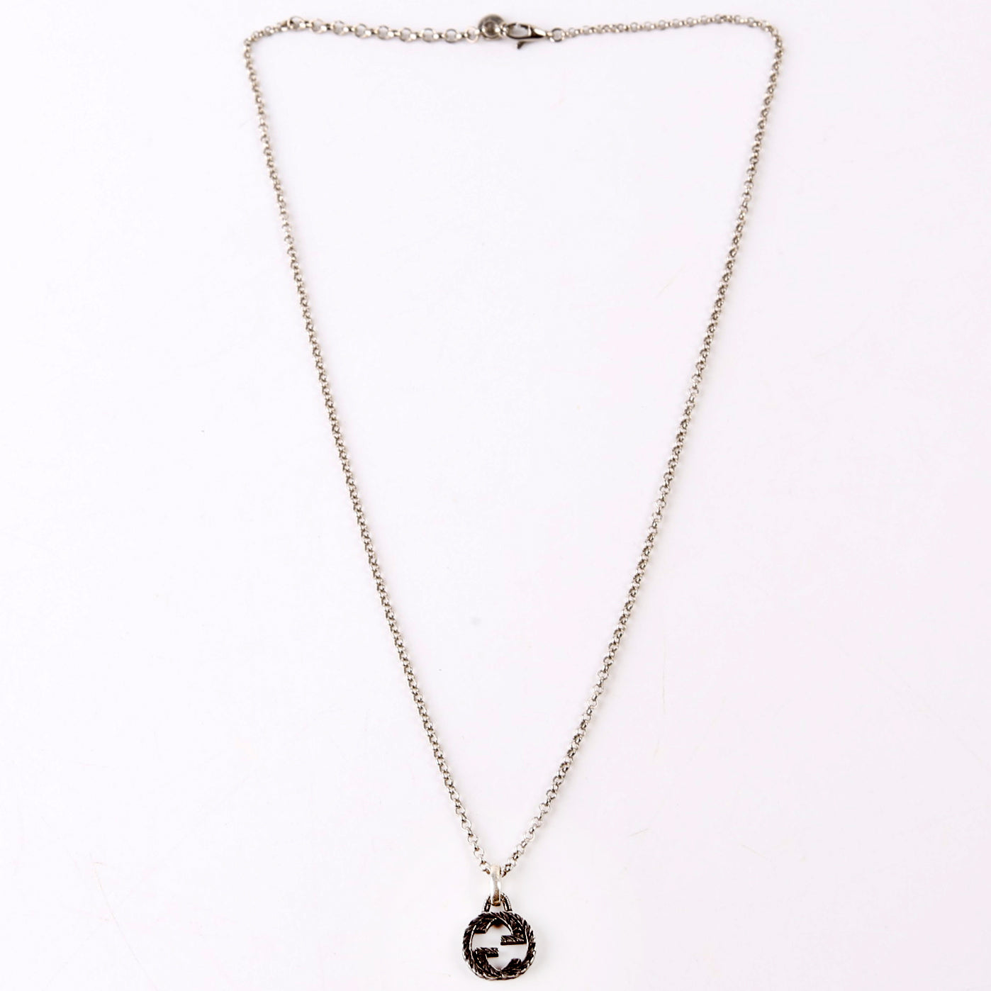 Interlocking G Aged Necklace 925