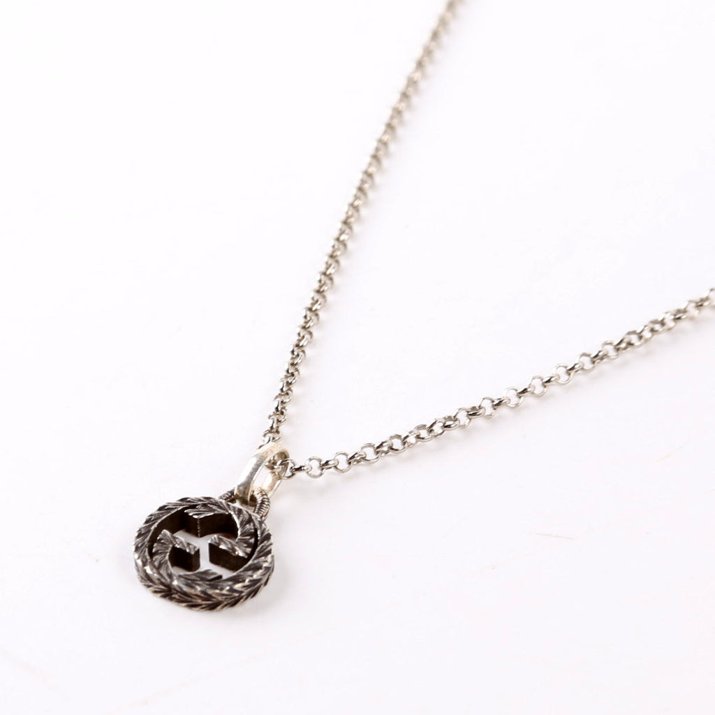 Interlocking G Aged Necklace 925