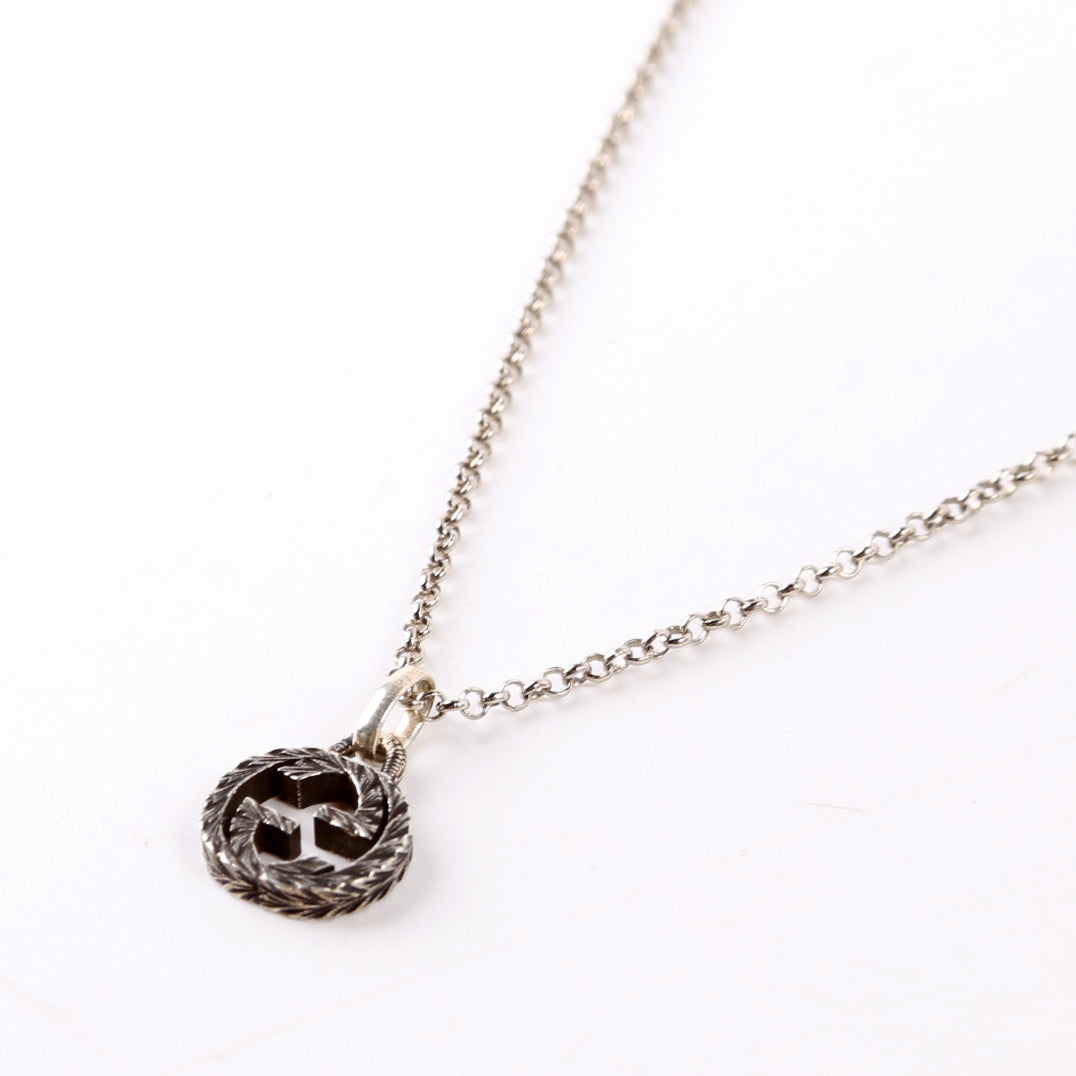 Interlocking G Aged Necklace 925