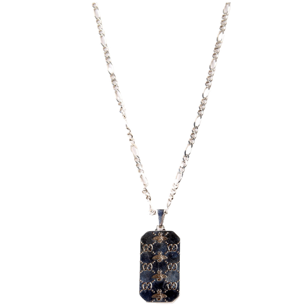GG Bee Tag Chain Necklace 925