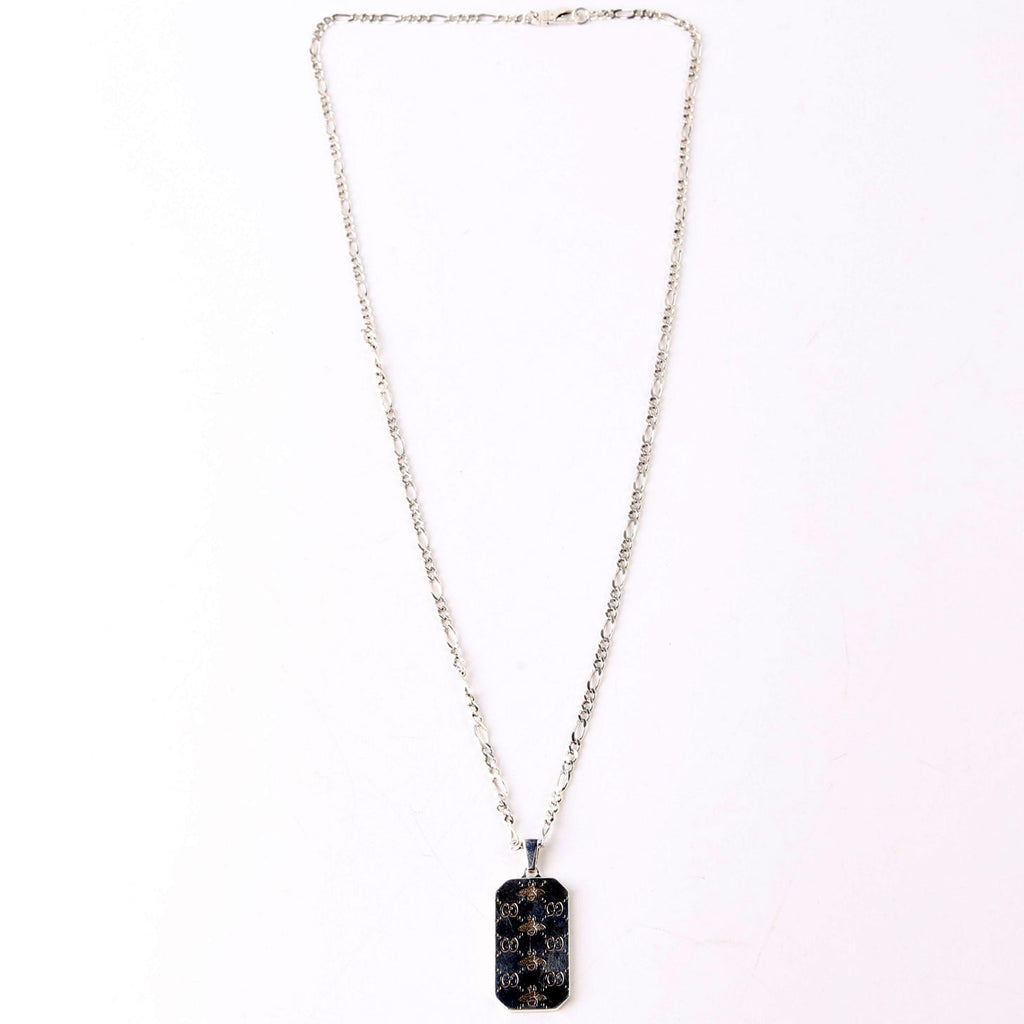 GG Bee Tag Chain Necklace 925