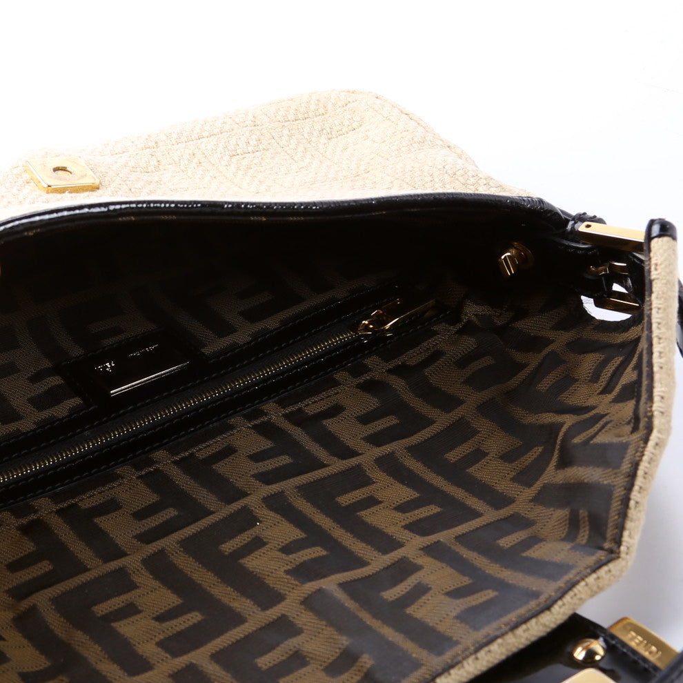 8BR600 Baguette FF Woven/Wood Beige/Black