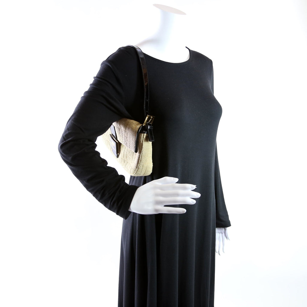 8BR600 Baguette FF Woven/Wood Beige/Black