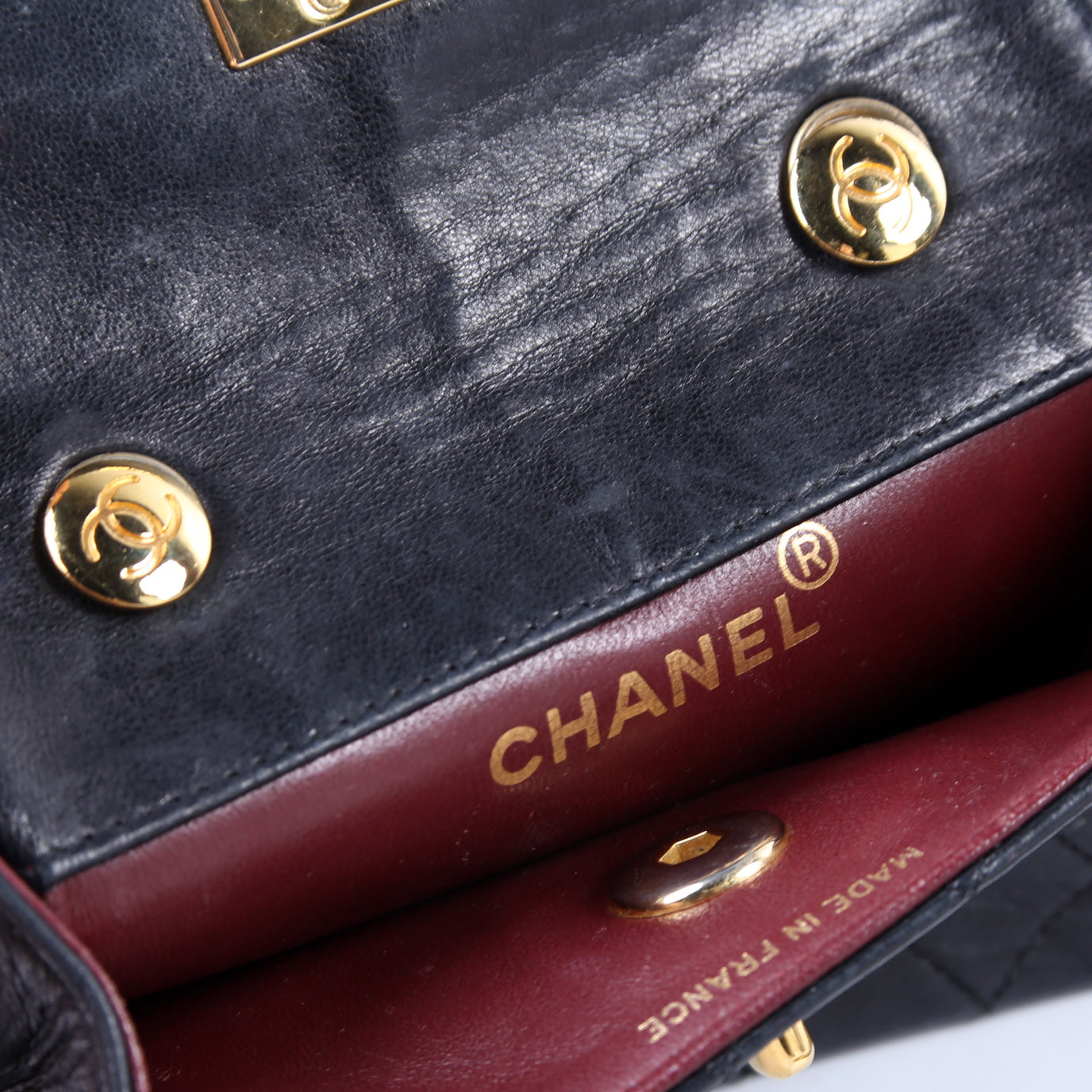 CC Quilted Lambskin Extra Mini Flap Bag 1M Vintage Black