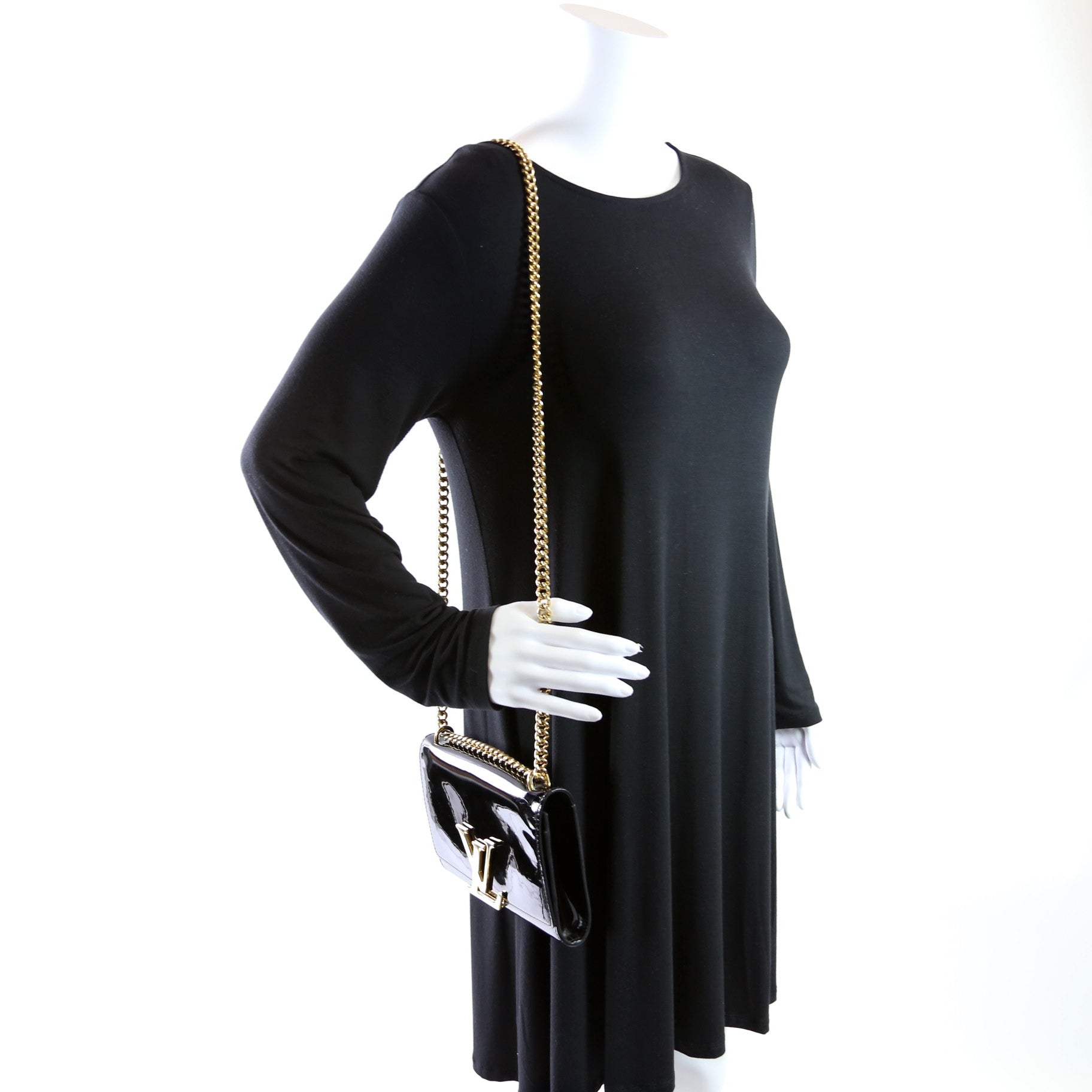 Louise MM Chain Bag Vernis Black