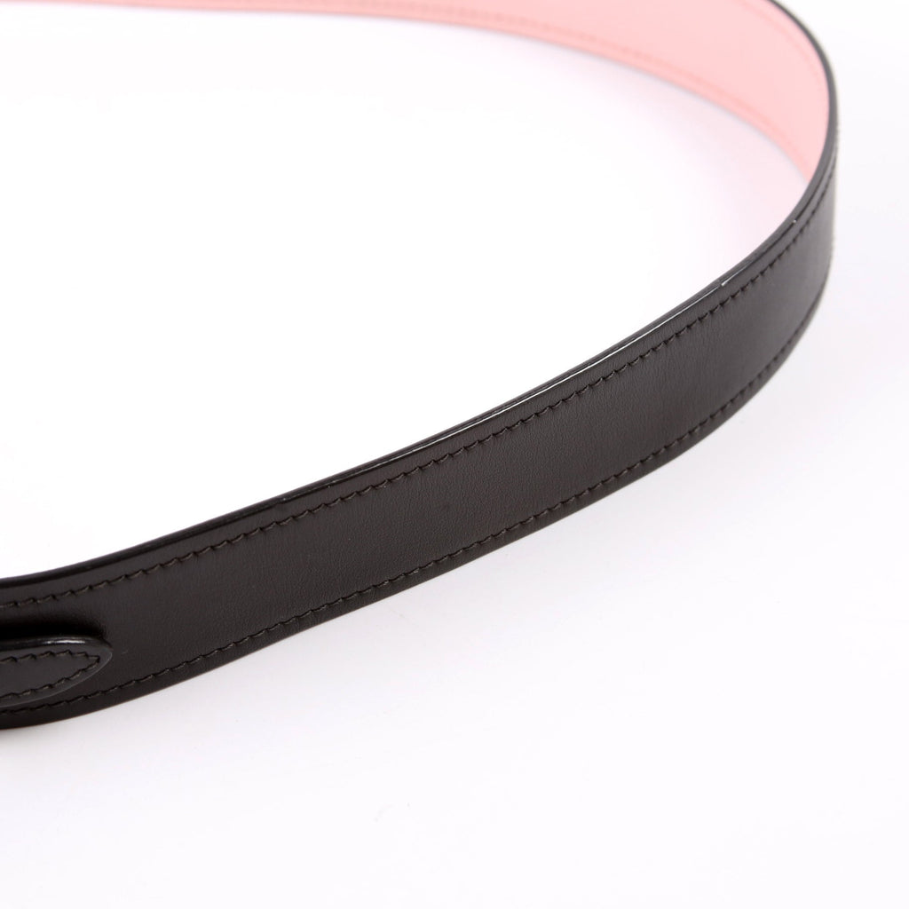 City Calf Plex Ribbon Shoulder Bag Black/Pink
