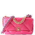 Quilted Goatskin 19 Medium Flap 30M Pink