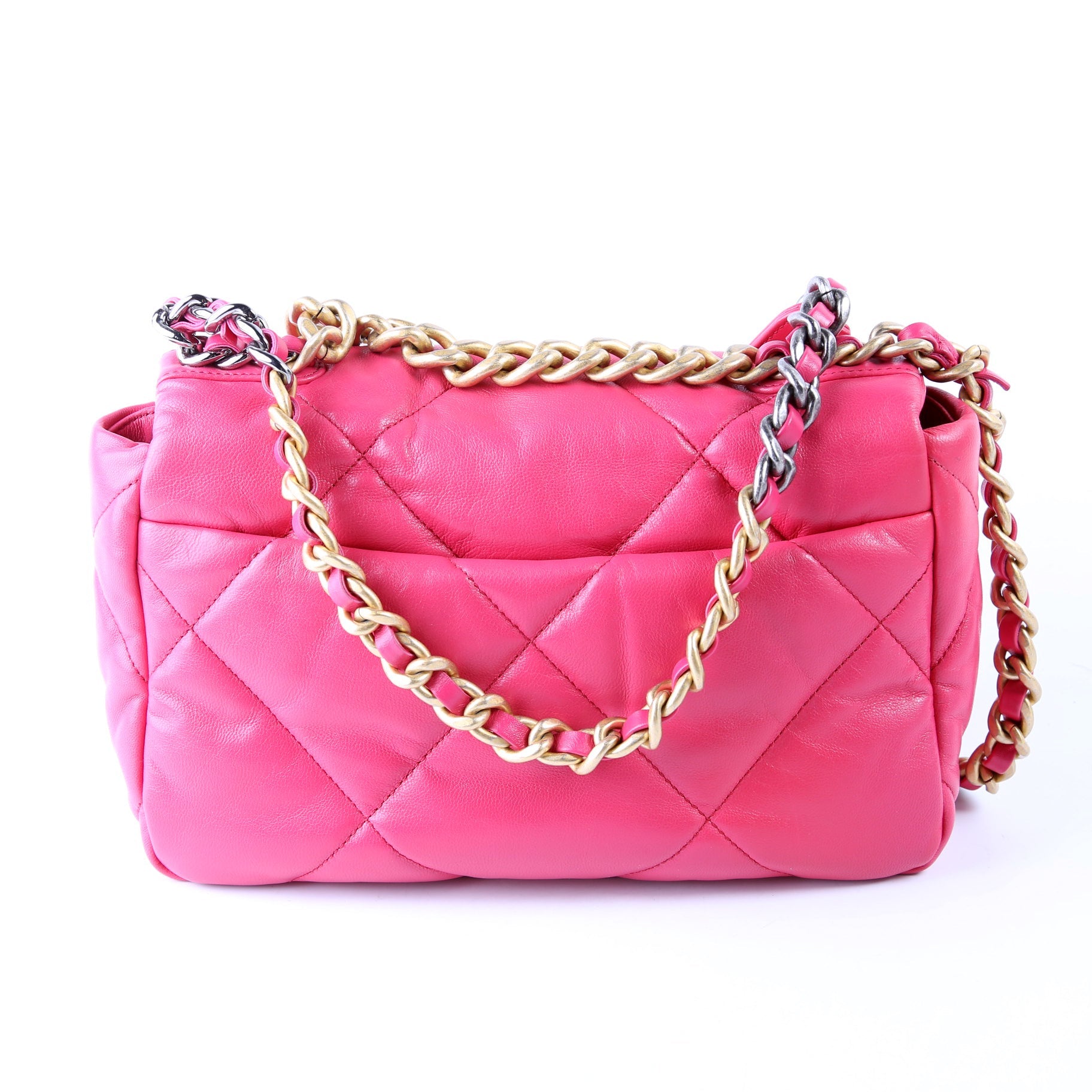Quilted Goatskin 19 Medium Flap 30M Pink