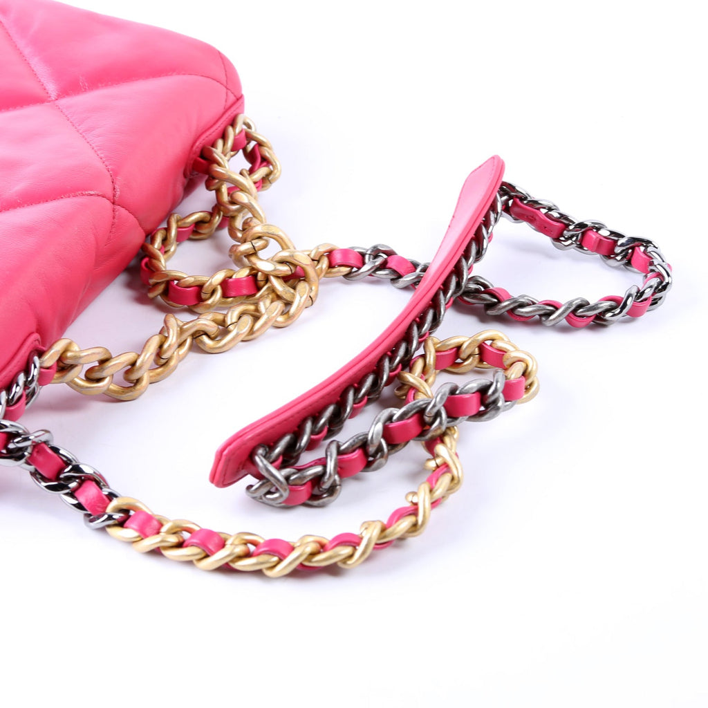 Quilted Goatskin 19 Medium Flap 30M Pink