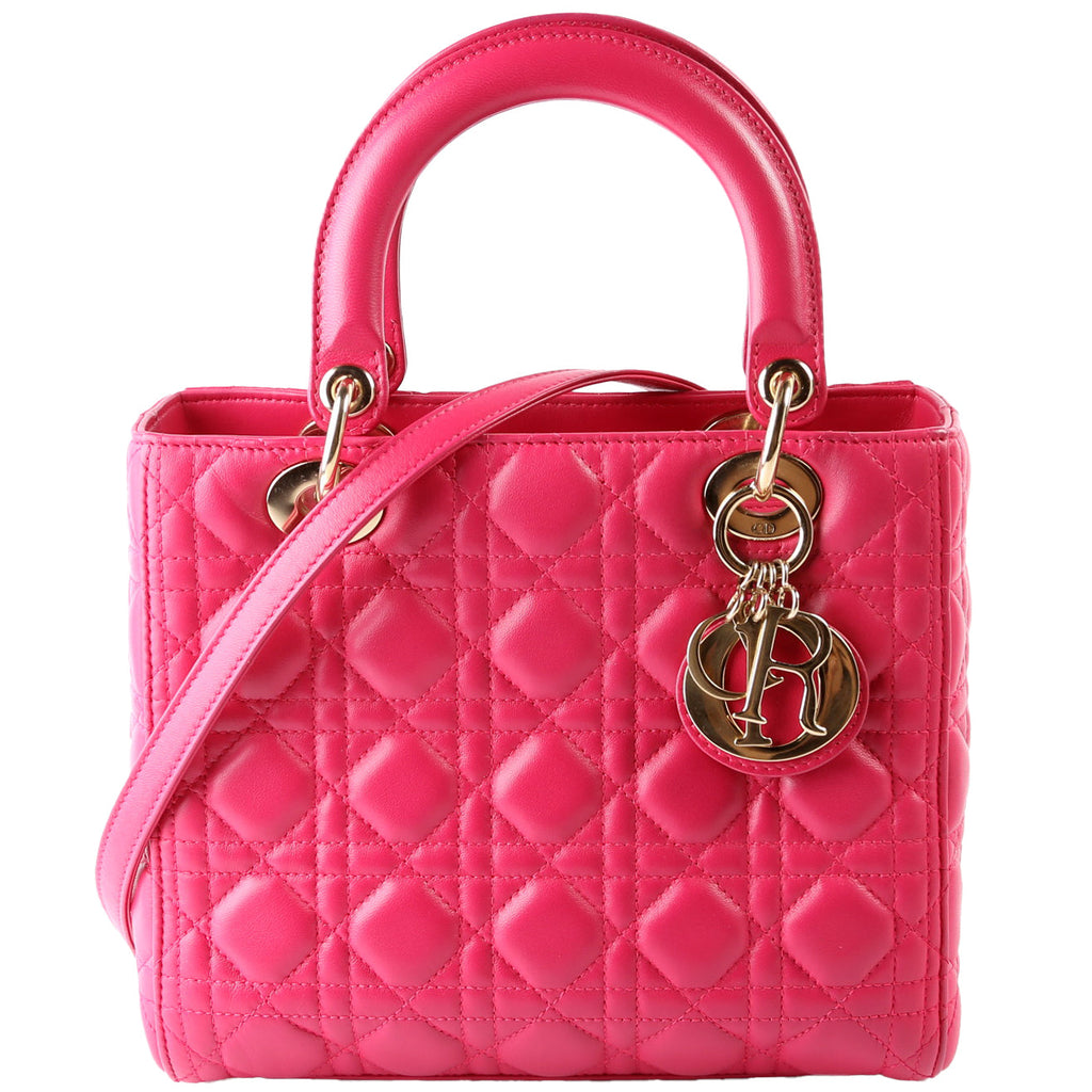Lady Dior Medium Lambskin Pink