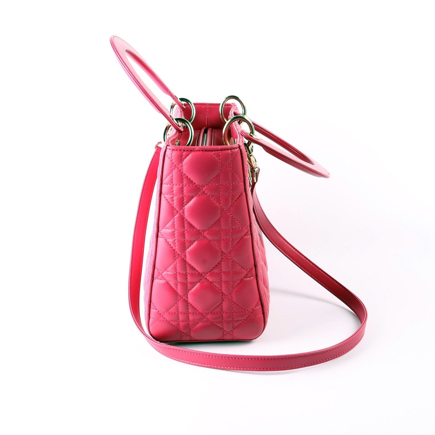 Lady Dior Medium Lambskin Pink
