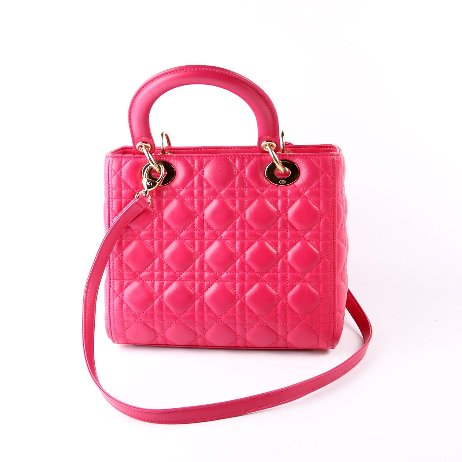 Lady Dior Medium Lambskin Pink