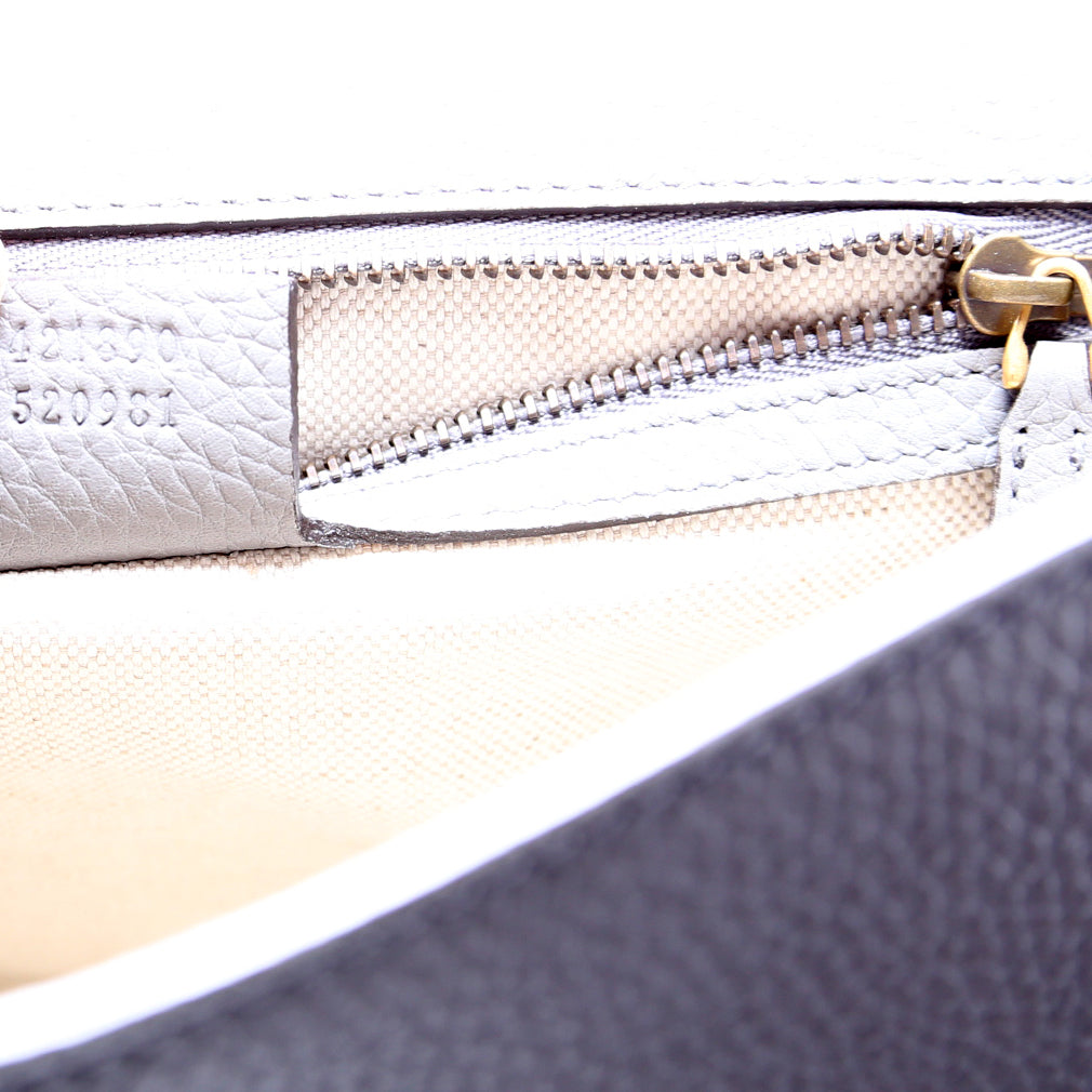 421890 Marmont Top Handle Small Grey