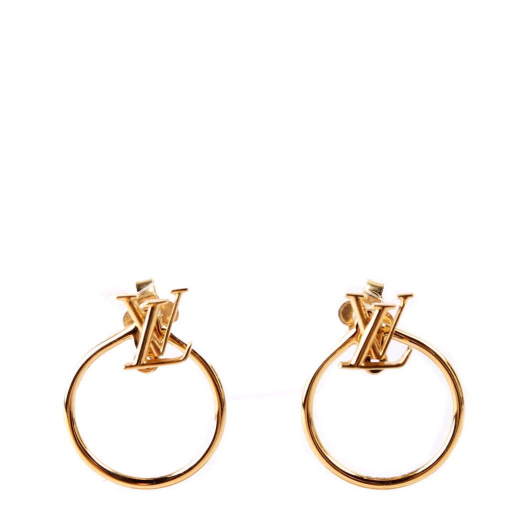 LV Stud Eclipse Hoop Earrings