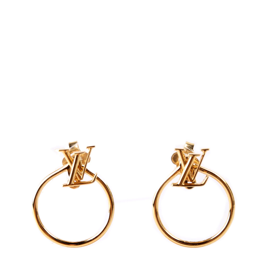 LV Stud Eclipse Hoop Earrings