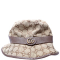 GG Canvas Bucket Hat Size Small Brown