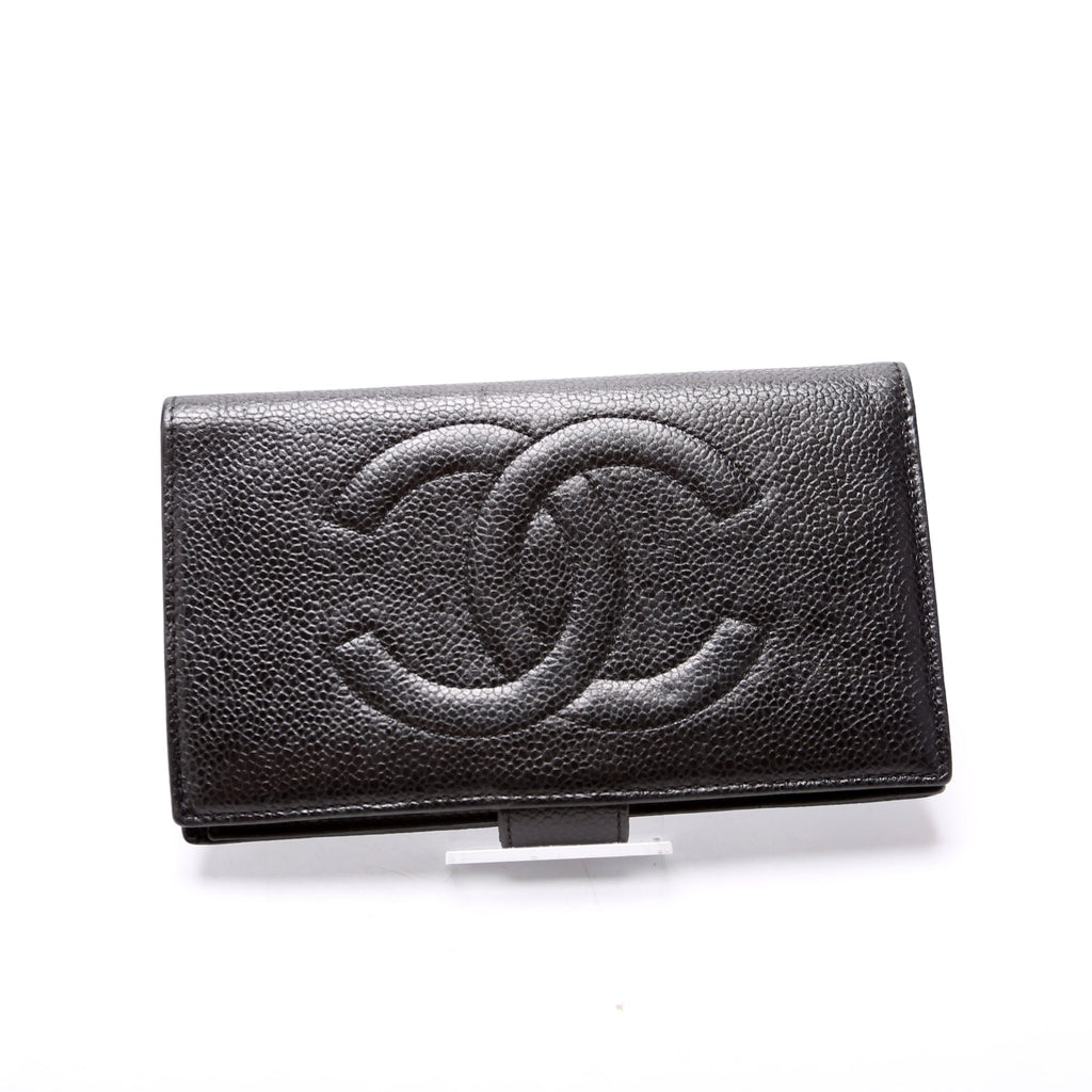 Timeless CC French Wallet Caviar 3M Black