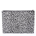 SAINT LAURENT Stamped Leather Clutch 397294 Black/White