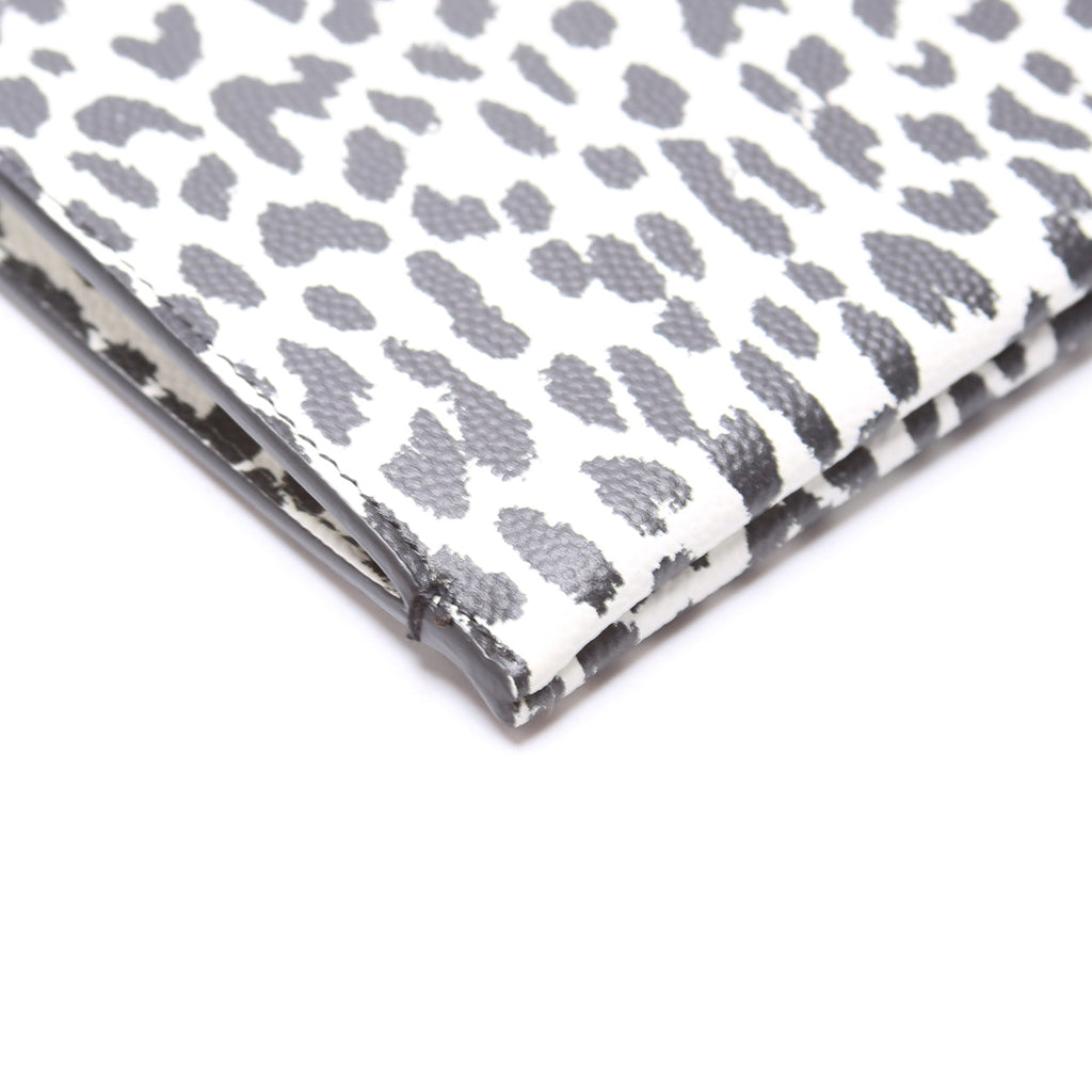 SAINT LAURENT Stamped Leather Clutch 397294 Black/White