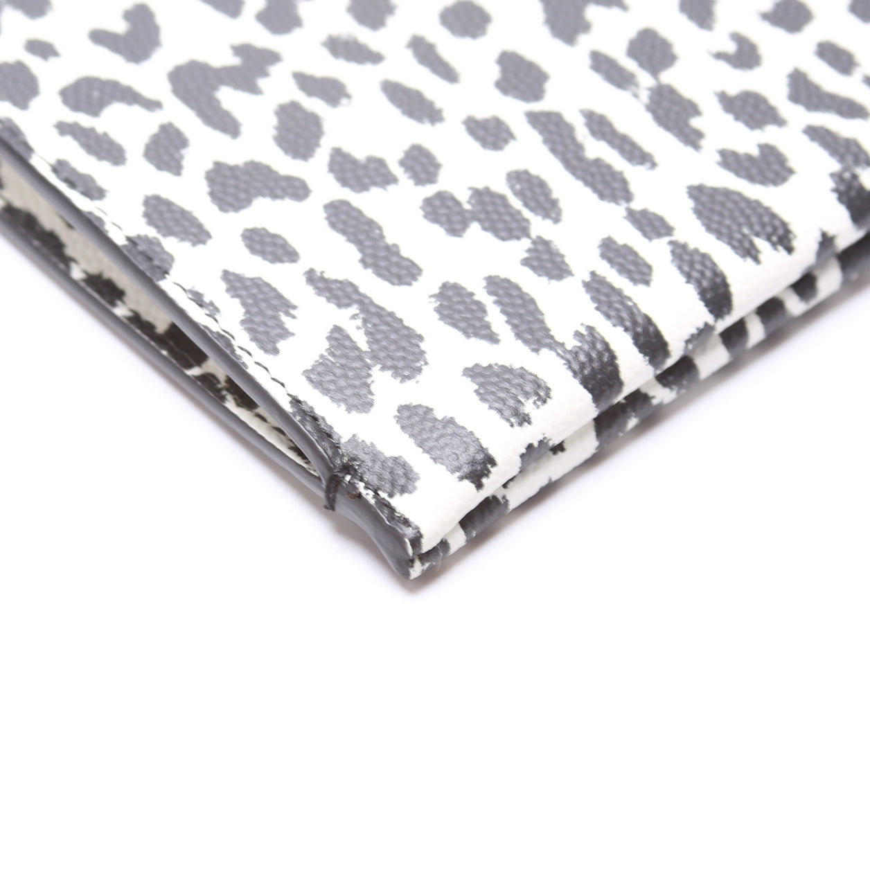 SAINT LAURENT Stamped Leather Clutch 397294 Black/White