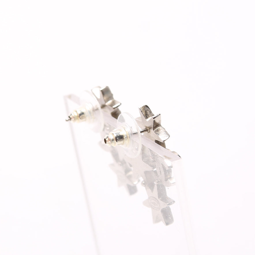 CC Crystal Stars Earrings Silver