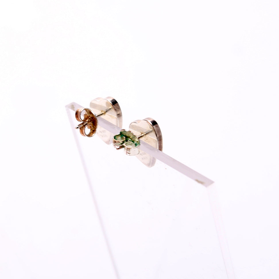 Gucci Trademark Logo Heart Studs Earrings