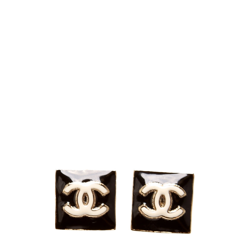 CC Enamel Square Studs