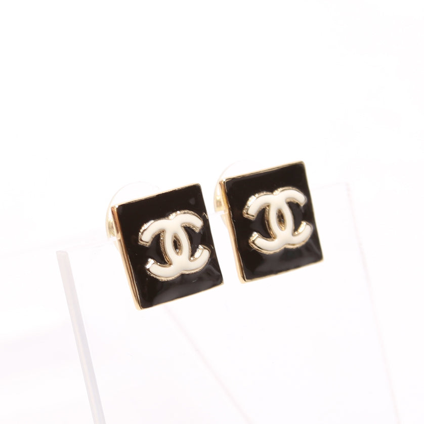 CC Enamel Square Studs