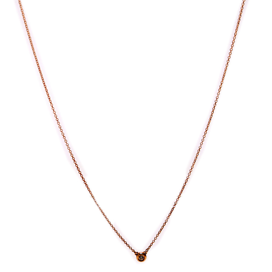 Elsa Peretti Single Diamond By the Yard Necklace 750