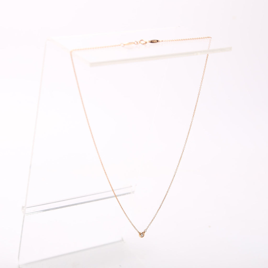 Elsa Peretti Single Diamond By the Yard Necklace 750