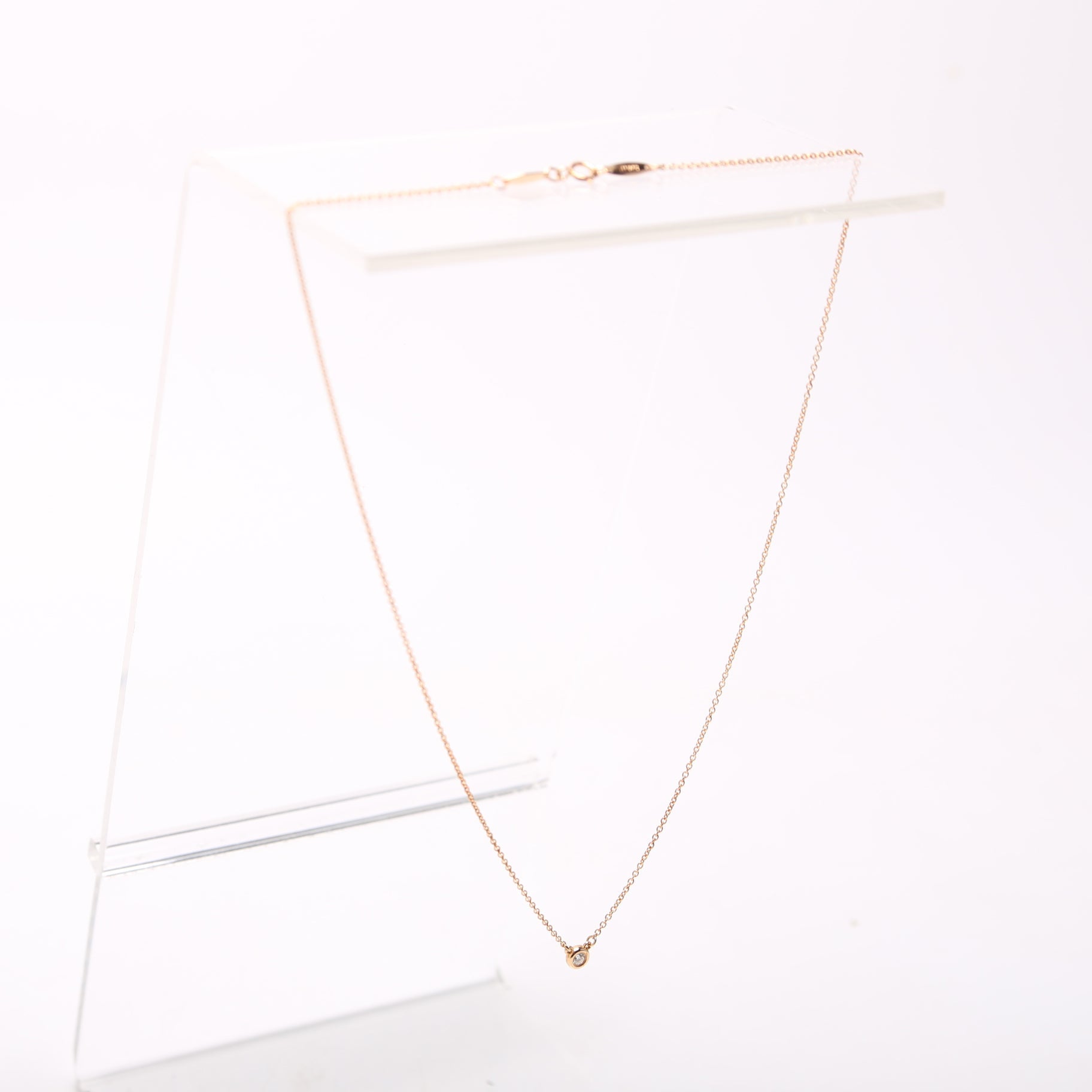 Elsa Peretti Single Diamond By the Yard Necklace 750