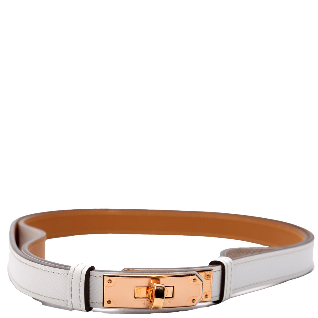 Kelly 18 Epson Leather Adjustable 24-39in Belt White