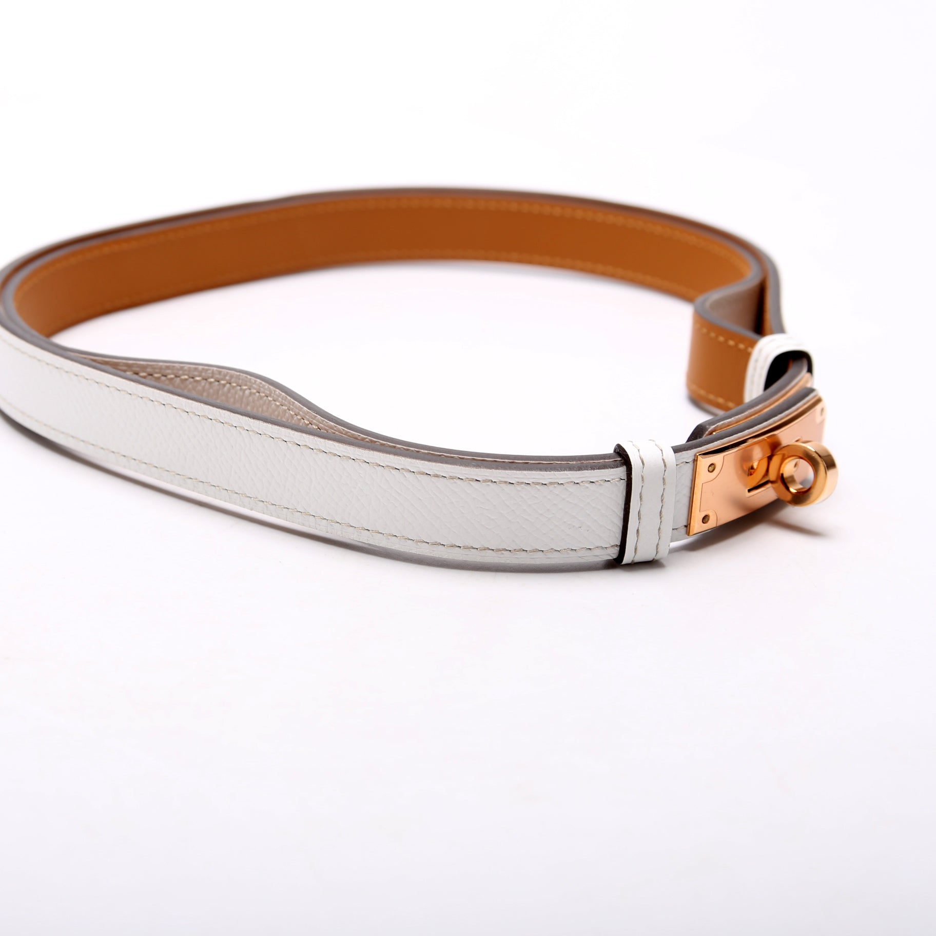 Kelly 18 Epson Leather Adjustable 24-39in Belt White