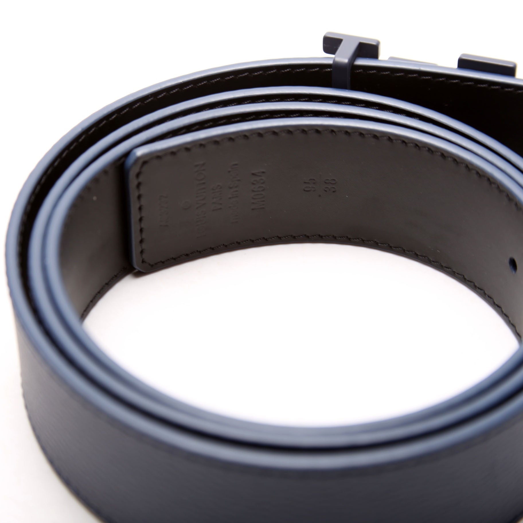 LV Aerogram 35MM Reversible Belt Size 95/38 Black/Blue