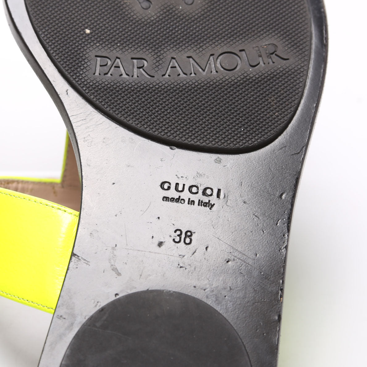 GG Marmont T-Strap Sandals Size 38 Yellow