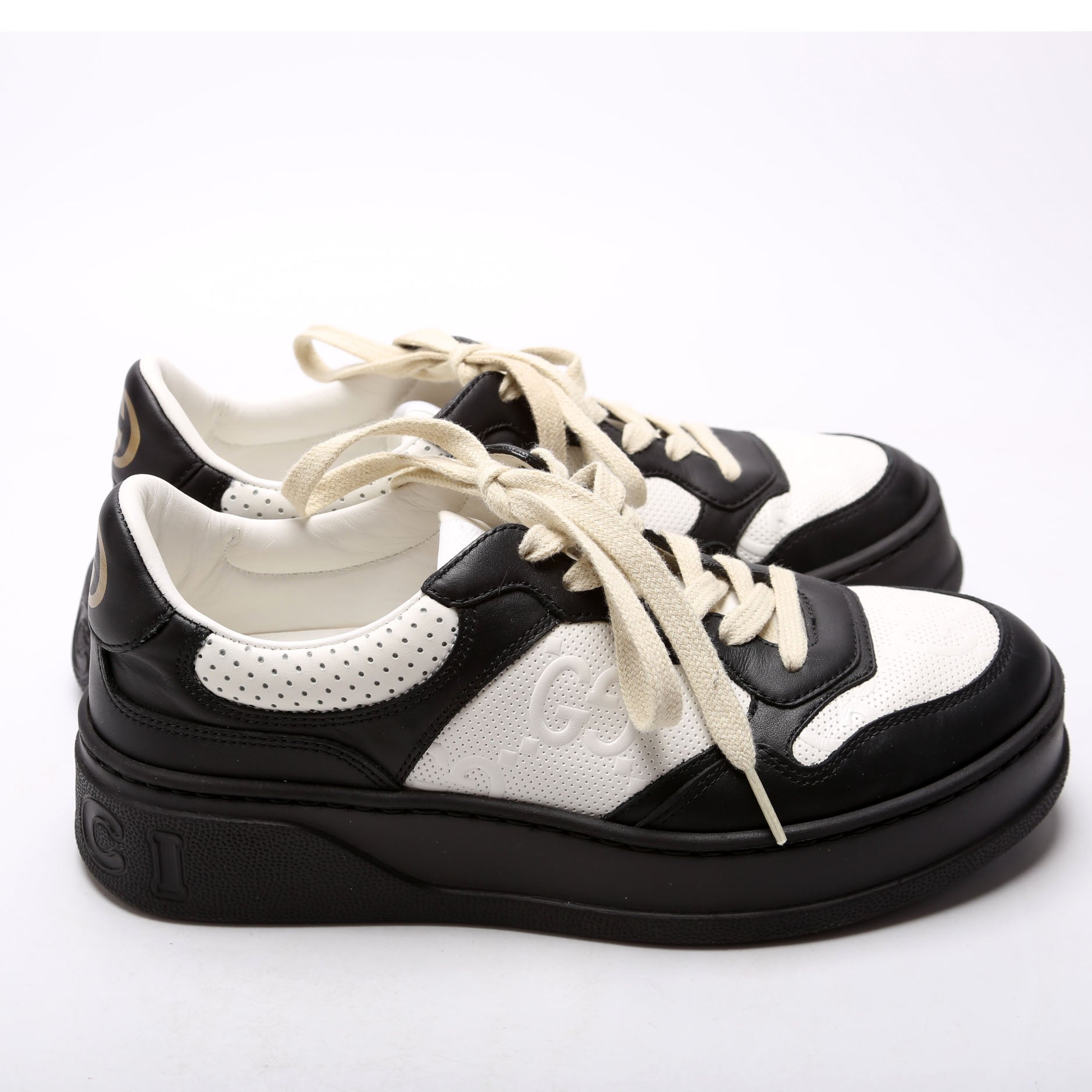 GG Chunky Leather Sneakers Size 38
