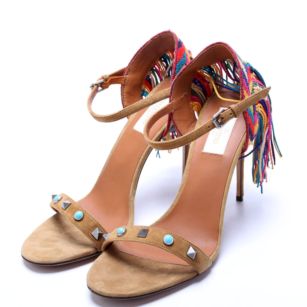 Rockstud Rolling Fringe Sandals Size 38.5