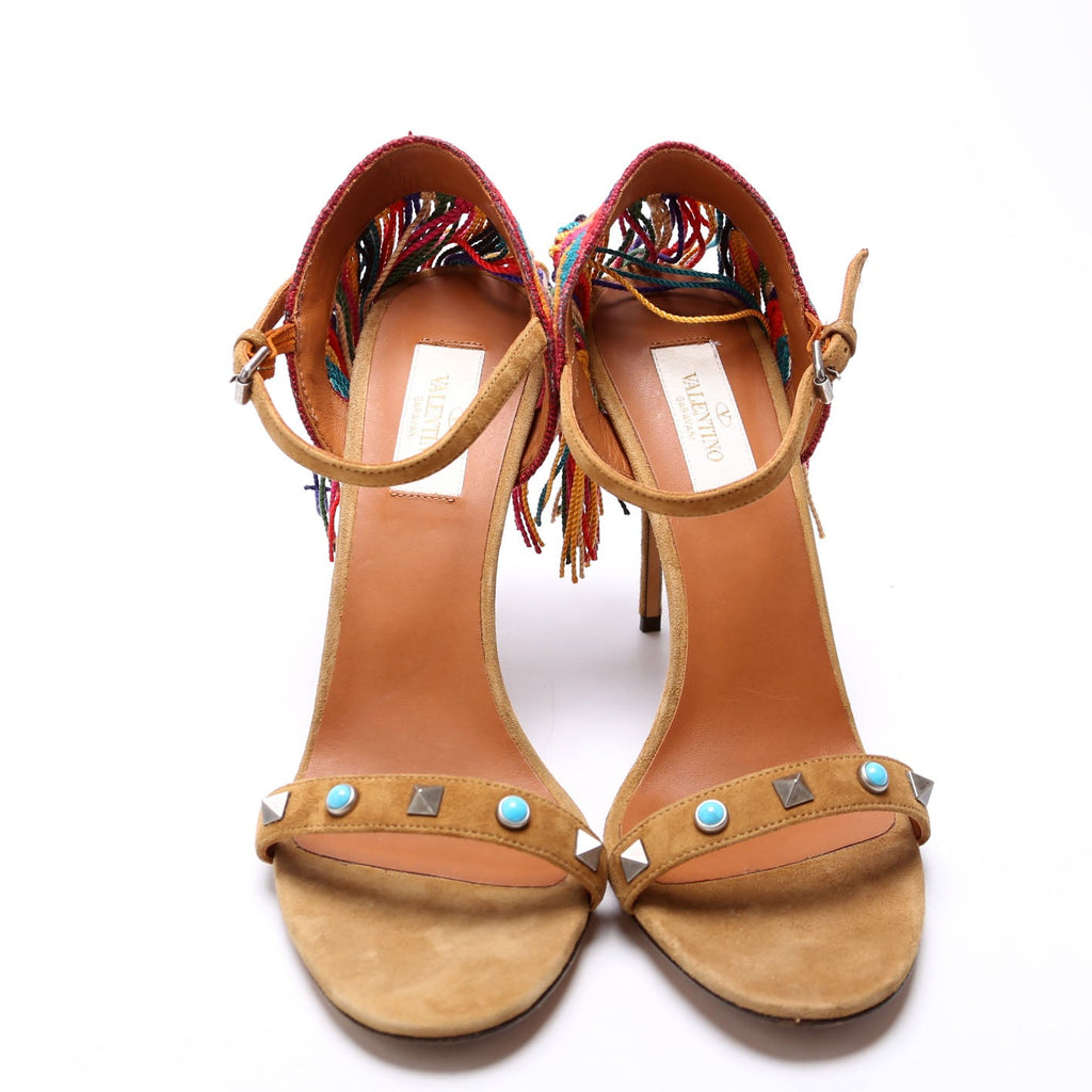Rockstud Rolling Fringe Sandals Size 38.5