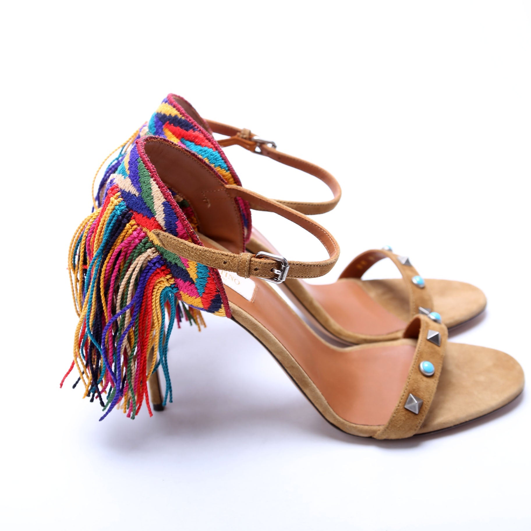Rockstud Rolling Fringe Sandals Size 38.5