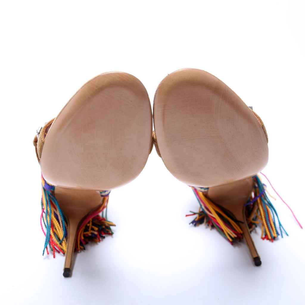 Rockstud Rolling Fringe Sandals Size 38.5
