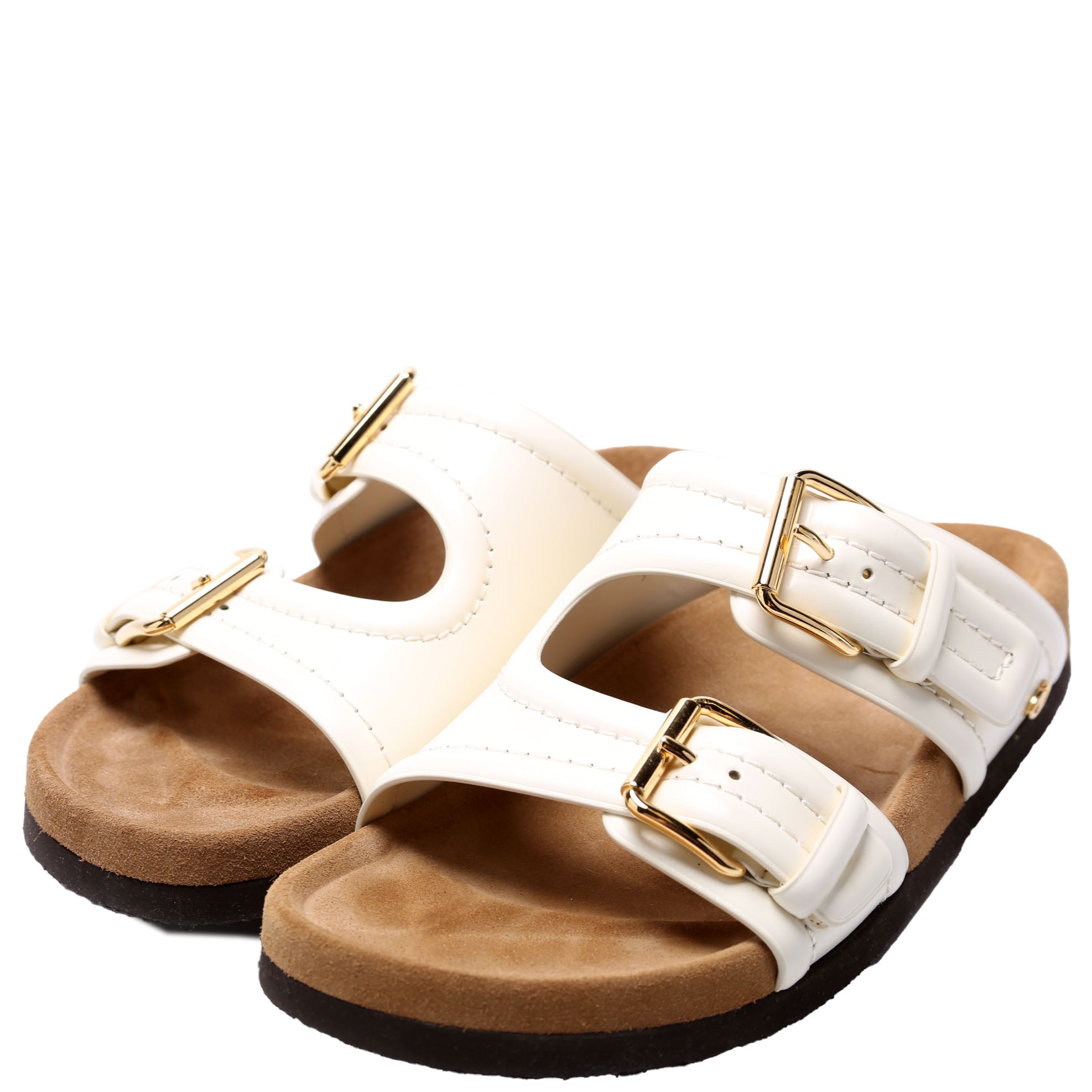 Anywhere Dual Buckle Slide Sandals Size 38.5