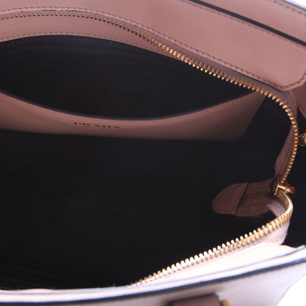 1BA113 Saffiano/Calfskin Top Handle Bag Tan
