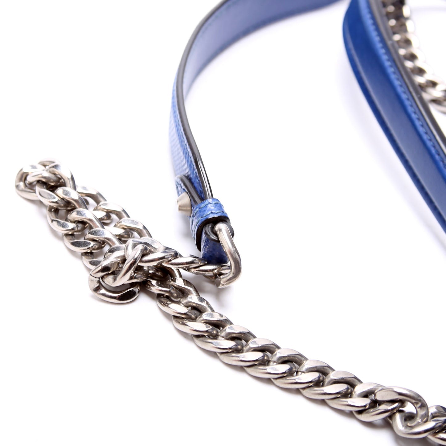 1BA186 Saffiano Monochrome Logo Top Handle Bag Blue