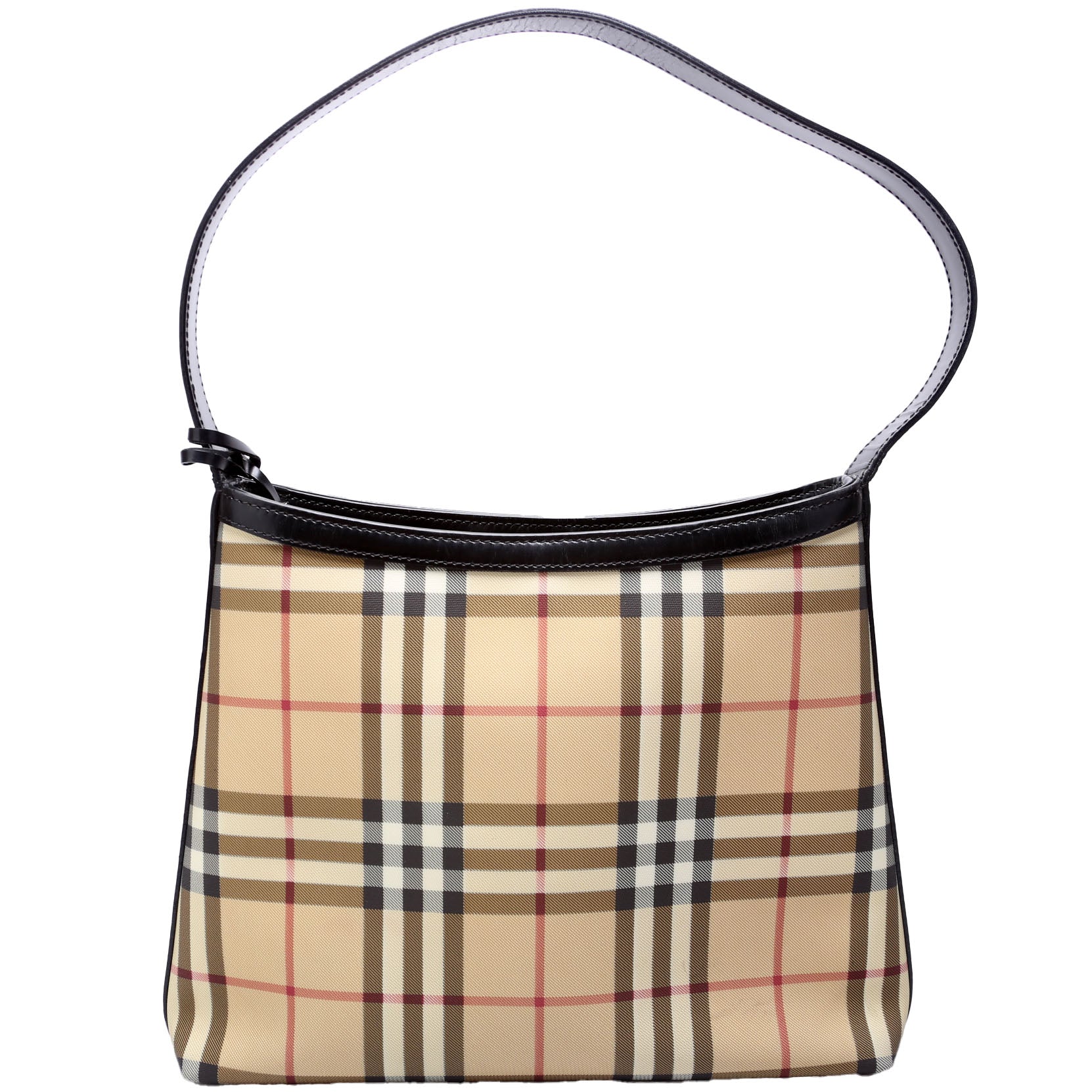 House Check Coated Canvas Hobo Black/Beige