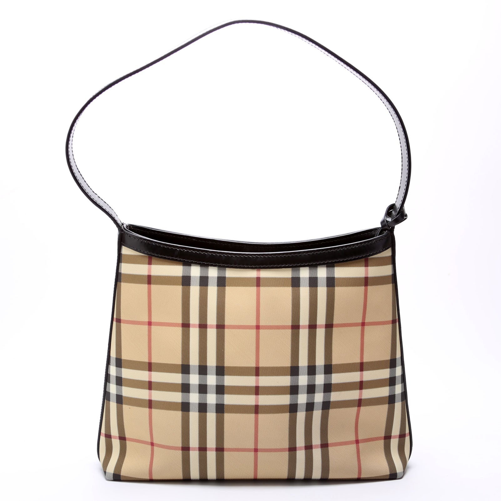 House Check Coated Canvas Hobo Black/Beige