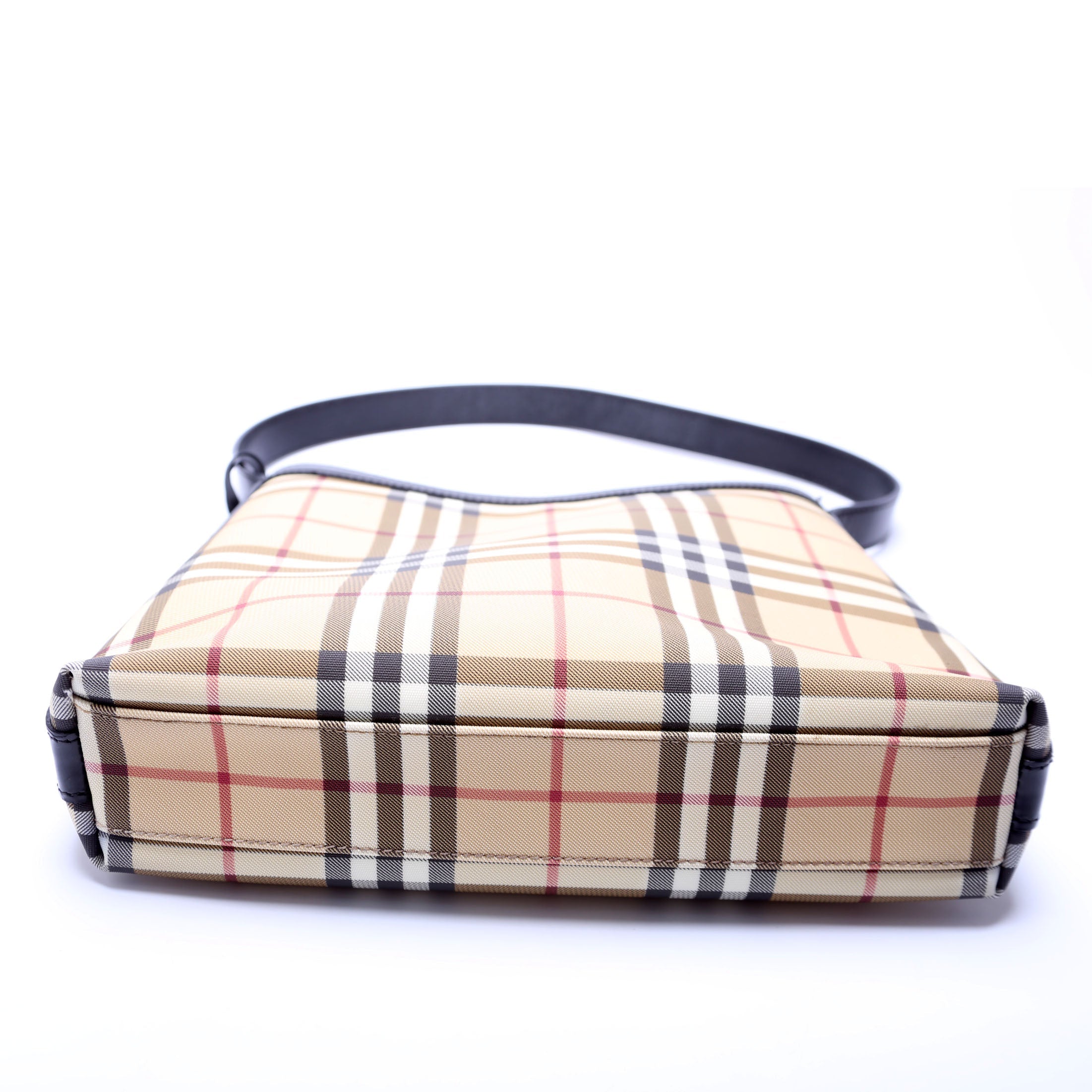 House Check Coated Canvas Hobo Black/Beige