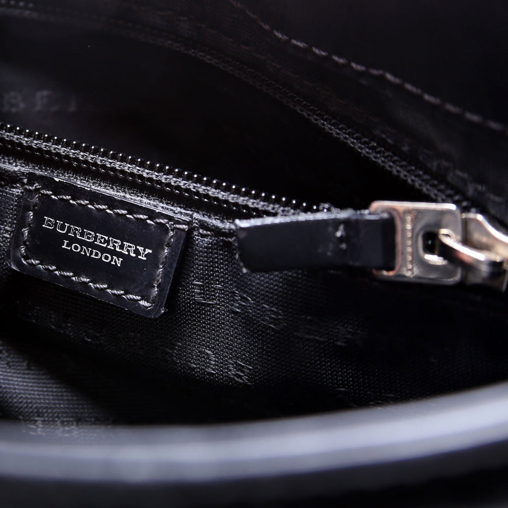 House Check Coated Canvas Hobo Black/Beige