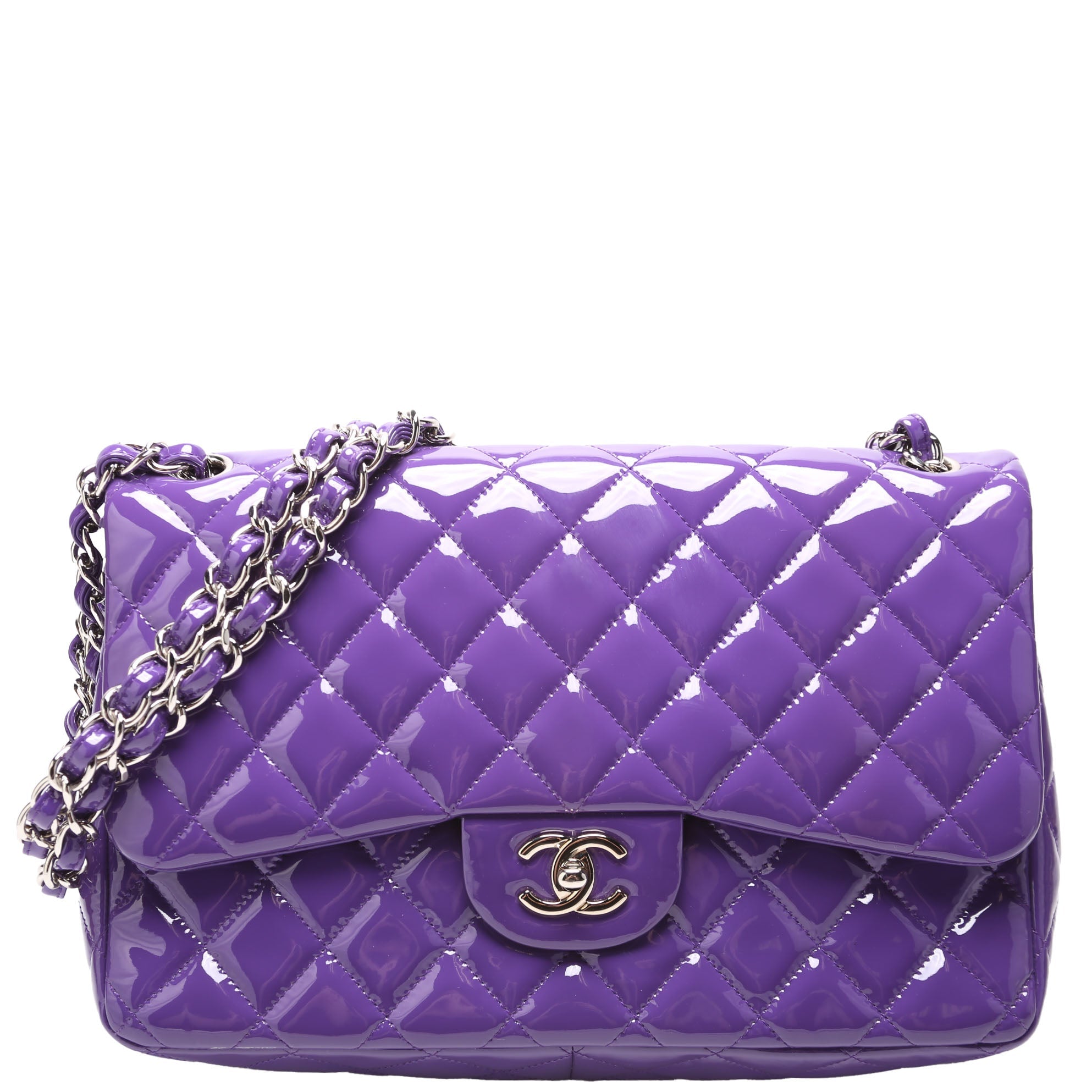 Classic Flap Jumbo Patent 21M Purple