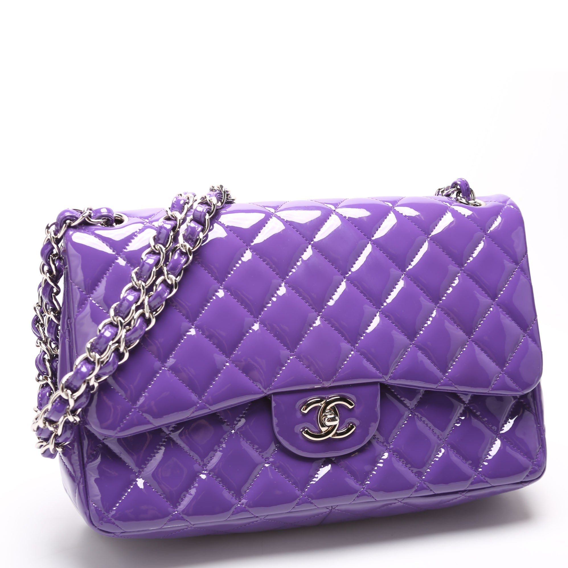 Classic Flap Jumbo Patent 21M Purple